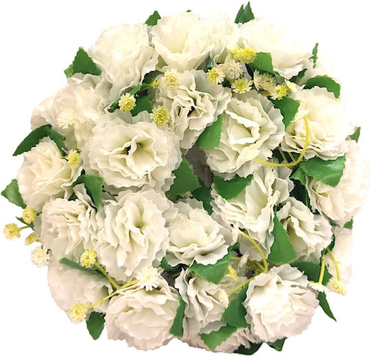 Coroniță de garoafe 18cm Thim10030 Alb