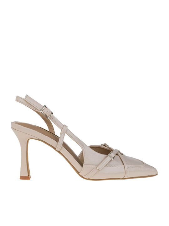 Pumps mit Riemchen & hoher Absatz Rosa