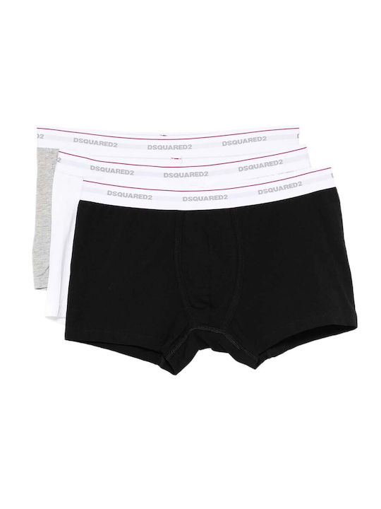 Dsquared2 Slipi bărbătești 3Pachet White, Grey, Black