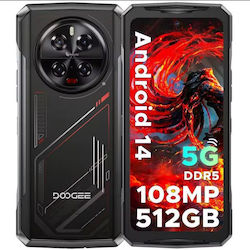 Doogee V40 5G Dual SIM (12/512GB) Антрекично Смартфон Черен/Червен