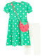 Kinderkleid Set mit Accessoires Grün