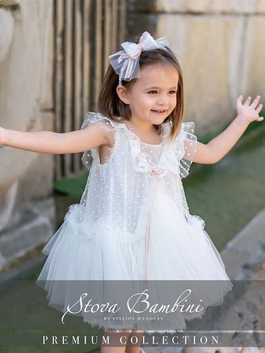 Stova Bambini White Baptism Dress made of Tulle