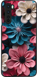 Husă Seria Sonique 3D Flori OnePlus Nord Roz 01