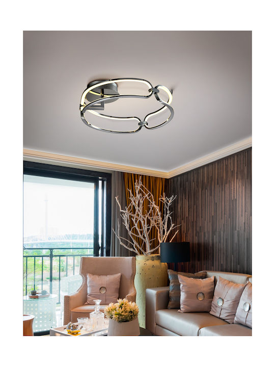 Colette Deckenleuchte Silber mit Integrierter LED und Fernbedienung