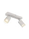 Globo Lighting Double Spot with Socket GU10 in White Color