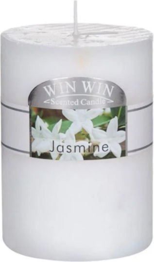 Aromatic White Jasmine Pillar Candle 6.8x9.5cm