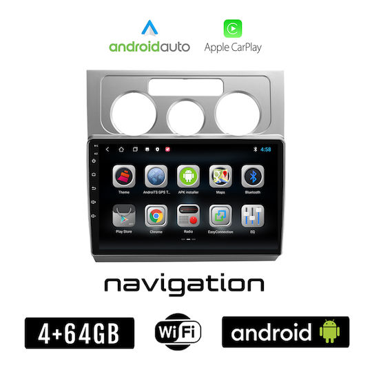 Booma Ηχοσύστημα Αυτοκινήτου για Volkswagen Touran 2003 2010 (Bluetooth/USB/WiFi/GPS/Apple-Carplay/Android-Auto) με Οθόνη Αφής 10"