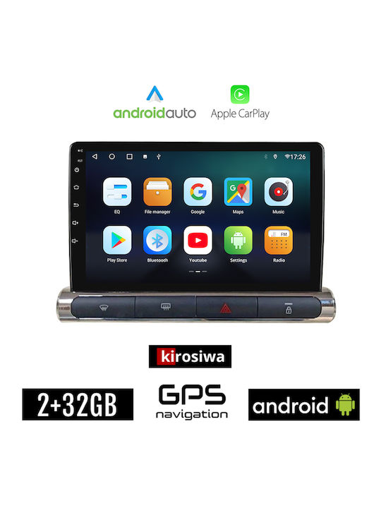 Kirosiwa Car Audio System for Citroen C3 / DS3 2016 (Bluetooth/USB/AUX/WiFi/GPS/Apple-Carplay/Android-Auto) with Touch Screen 9"