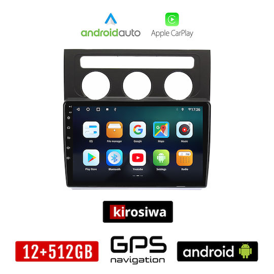 Ηχοσύστημα Αυτοκινήτου για Volkswagen Touran 2003 2010 (Bluetooth/USB/WiFi/GPS/Apple-Carplay/Android-Auto) με Οθόνη Αφής 10"