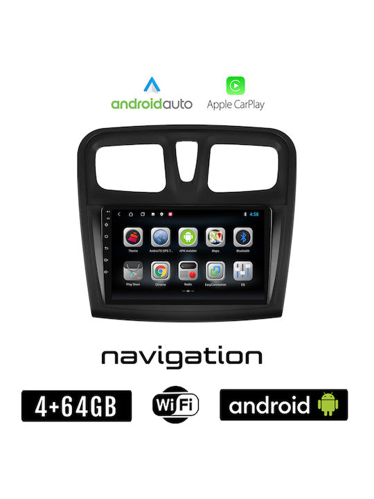 Booma Ηχοσύστημα Αυτοκινήτου για Dacia Logan 2012 2019 (Bluetooth/USB/WiFi/GPS/Apple-Carplay/Android-Auto) με Οθόνη Αφής 9"