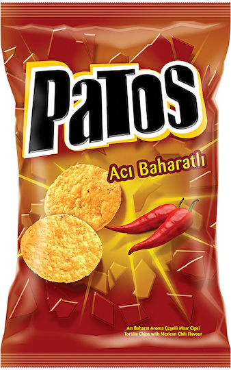 Patos Nachos Στρογγυλα Σνακ Καλαμποκιου Γευση Hot Spicy 100gr *