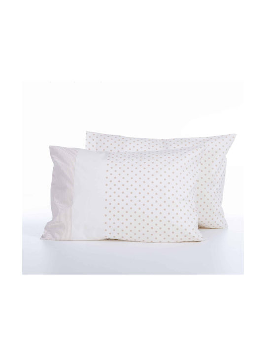 Nef-Nef Homeware Donter Μαξιλαροθήκη με Φάσα Beige 52x72εκ.