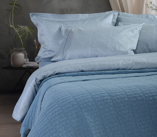 Nef-Nef Homeware Pointer Κουβερλί Υπέρδιπλο Βαμβακερό Blue (97) 240x230cm