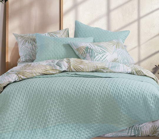 Nef-Nef Homeware Valia Coverlet Queen Size Microfiber Green 230x240cm