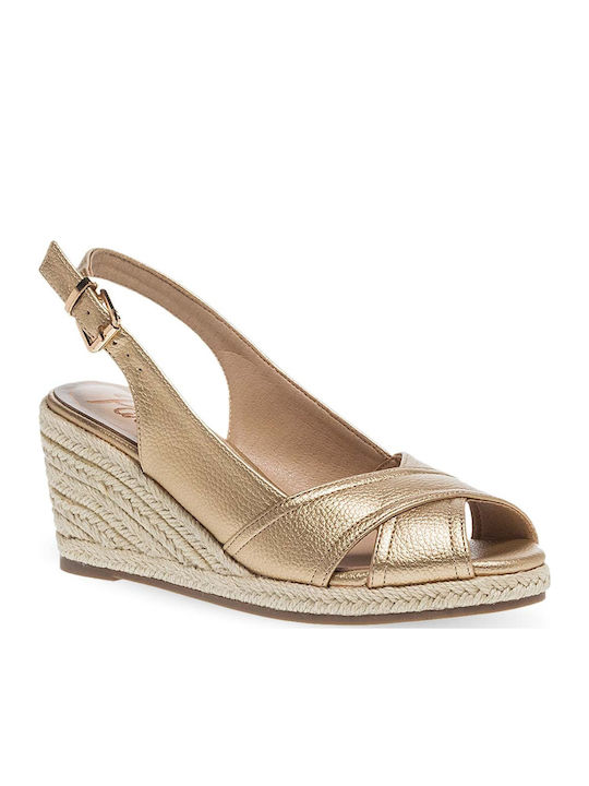 Parex Women's Peep Toe Platforms Beige
