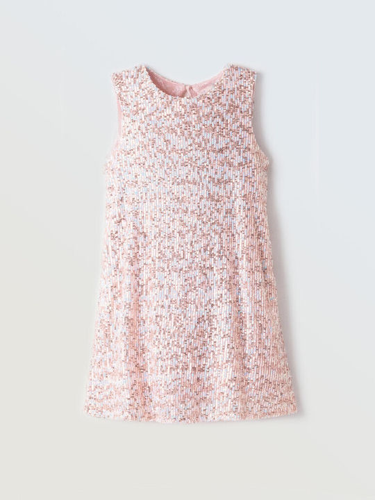Rochie pentru Copii Fără mâneci cu Paiete Pink