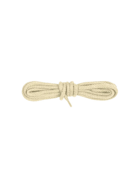 Bergal Round Cord Laces Eggshell 90 Cm Χοντρα Στρογγυλα Κορδονια Χρωμα Αν Μπεζ 90 Εκατοστα 100% Βαμβάκι Δεν Λύνονται