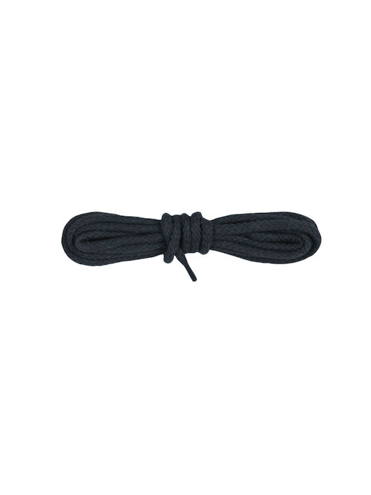Bergal Round Cord Laces Dark Blue 90 Cm Thick Round Laces Color Dark Blue 90 Cm 100% Cotton Do Not Untie