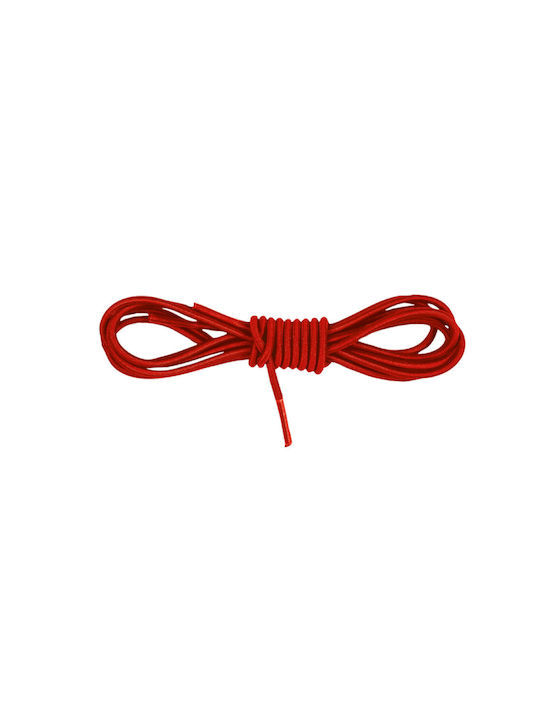 Bergal Rubber Laces Round Red 90cm Λεπτά Στρόγγυλα Ελαστικά Κορδόνια Κόκκινα 90 Εκατοστά