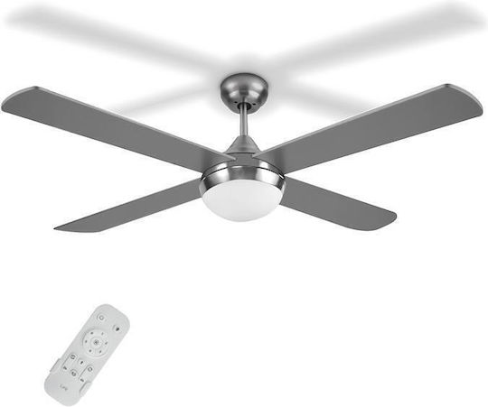 Life Norte Ceiling Fan 122cm with Silver Light Fixture