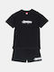 Kids' Set with Shorts Summer 2pcs Black Jersey