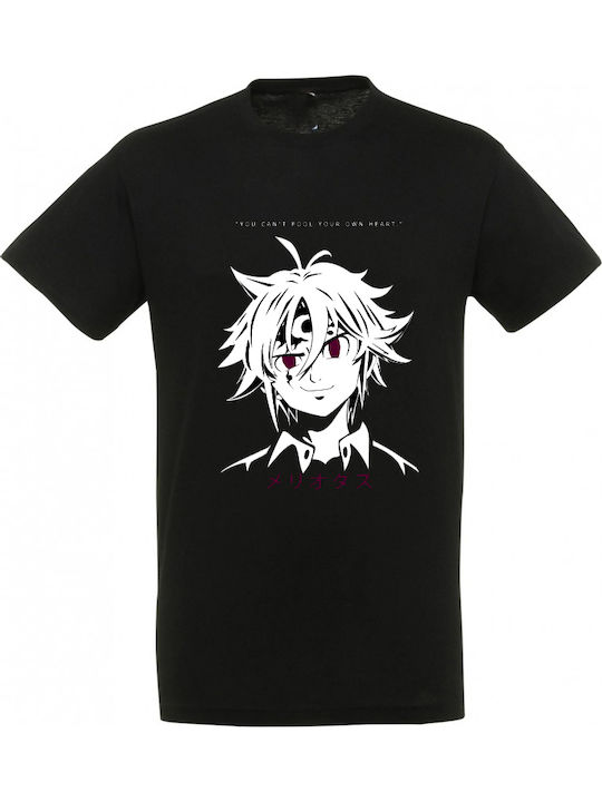 Ανδρικό Μπλουζάκι Μαύρο Anime Seven Deadly Sins Dp1145