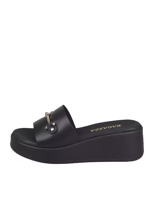 Ragazza Platforme Dama Negru