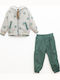 Set pentru copii cu pantaloni & haină Iarnă 3buc Ecru