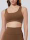 Women's Sports Bra without Padding Brown