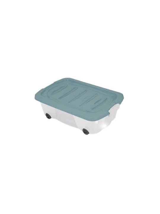 Koopman Plastic Cutie de Depozitare cu Roți și Capac Verde 17cm 1buc