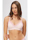 Minerva Fimelle Elegance Bralette Tencel Modal Light Removable Padding-90-8152b-geo Pink-ecru