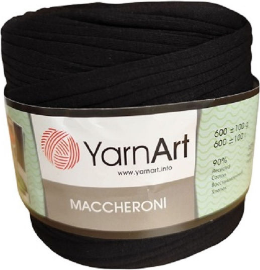 Yarn Art Macceroni Νήμα Βαμβακερό Τσάντα Μαυρο