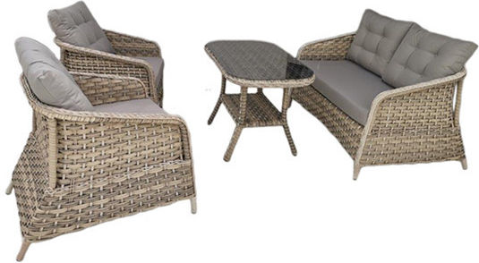 Hannah Outdoor Living Room Set 4 Pieces Bliumi