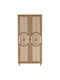 Zweitüriger Kleiderschrank Stil 863sph4203 90x52x192cm Multi-Eiche Zweitürig