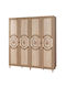 Vier-Türen-Kleiderschrank Imaj 863sph4224 180x52x192cm Multi-Eiche Vier-Türen