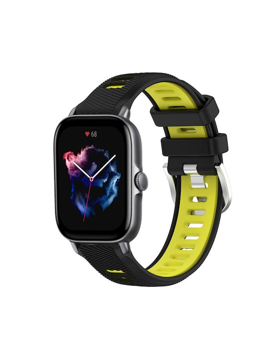 Каишка Силикон Черен (Amazfit GTS 3 - Амазфит GTS 3)