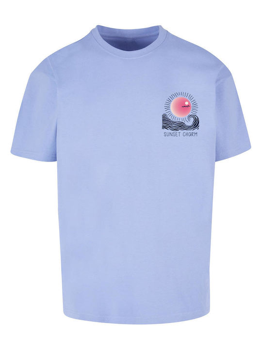 Tricou Supradimensionat Sunset Charm Violablue