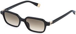 Furla 0700 Sunglasses Μαύρα with Acetate Frame & Brown Lens