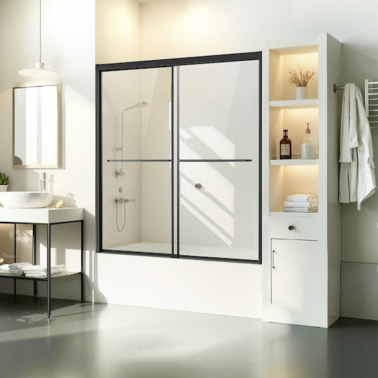 Vevor Σταθερό Πλαϊνό Μπανιέρας 50-60x140cm Chrome
