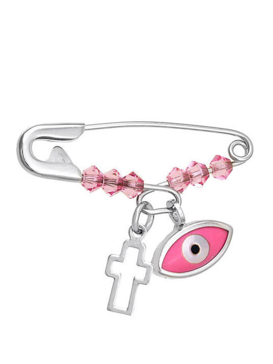 Ioannis Kosmima Child Safety Pin made of White Gold 9K