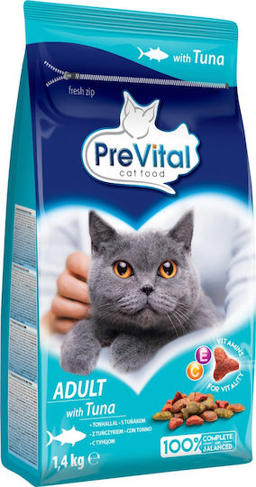 PreVital Dry Food for Adult Cats with Ton 1.4kg