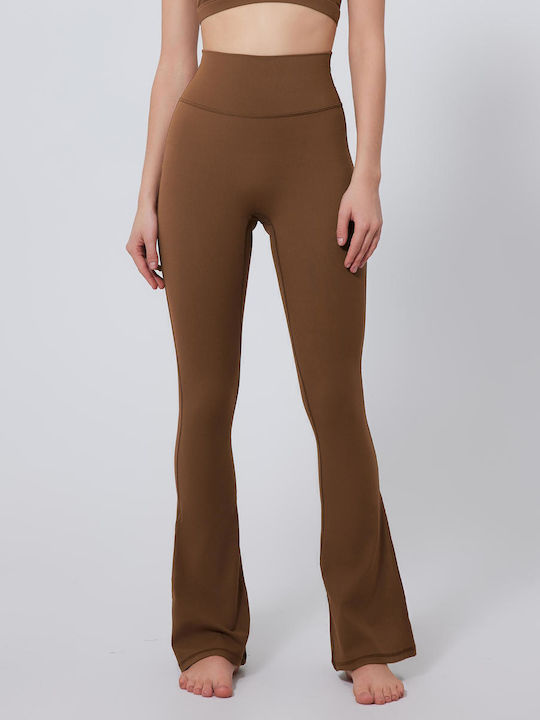 Yoga Women's Leggings High Waist Brown