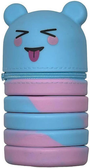 Must Team Pencil Case Silicone Barrel Light Blue