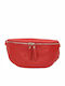 Leather Waist Bag Red
