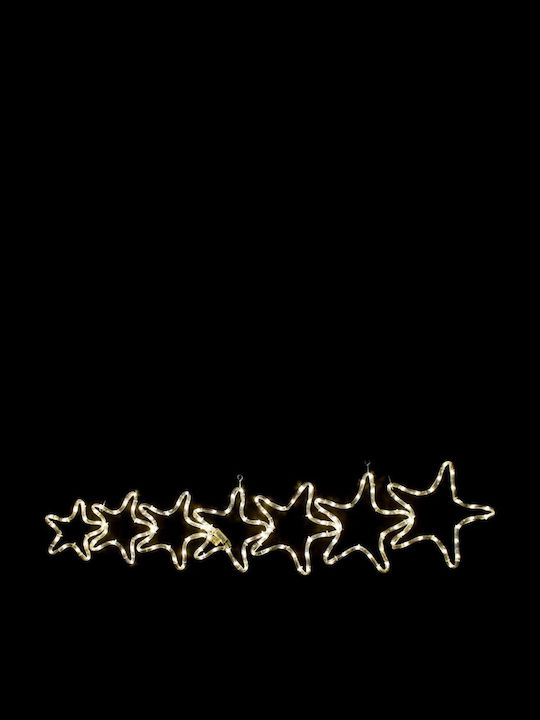 Aca 7 Stars Plastic Illuminated Christmas Decorative Star 37x37x119cm