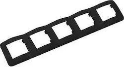 Lillium Rahmen 5-fach Horizontal Matt Schwarz M...