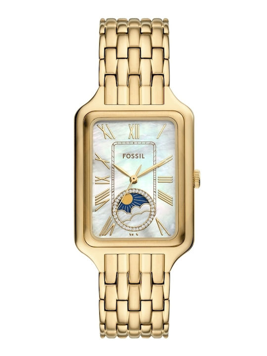 Multifunction Women's Watch with Gold Metal Bracelet