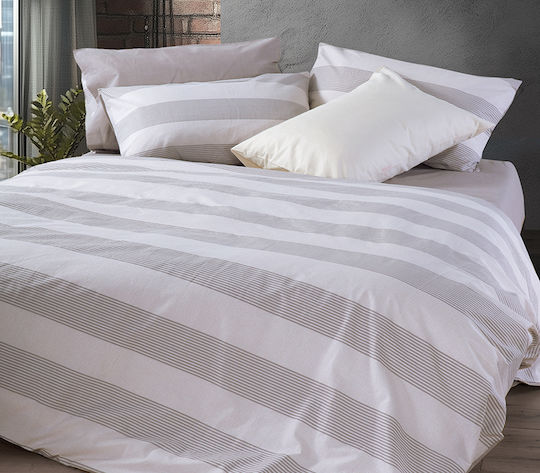 Nef-Nef Homeware Set Super dublu 4buc 240x270cm Stripe Ecru Nef-Nef Homeware Set Super dublu 4buc 240x270cm Stripe Ecru