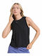 Damen Sport Bluse Ärmellos Black