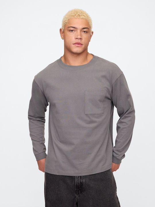GAP Langarm Herrenbluse Grau